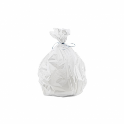 Sac Poubelle 50L Blanc - 14 Microns - Carton De 500