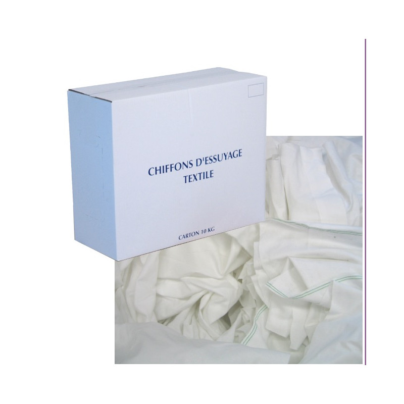 CHIFFONS BLANCS COTON SUPÉRIEUR