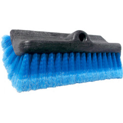 BROSSE BIFACE LAVAGE VEHICULE FIBRES FLEUREES + MANCHE TELESCOPIQUE 2 X 1,20 M